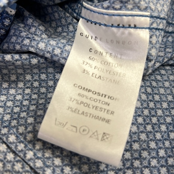 Guide London Premium Range Men’s Short Sleeve Button Down Shirt Size Medium - Picture 9 of 11